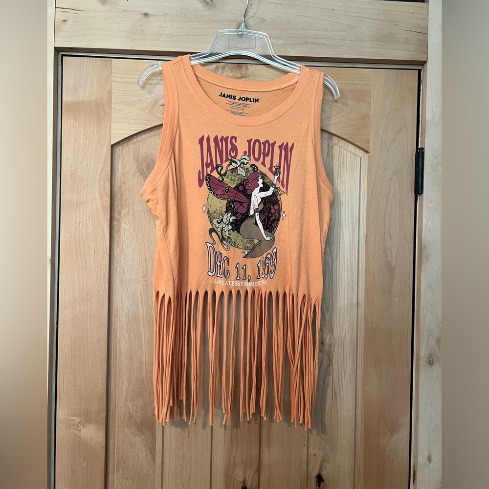 Janis Joplin tank top with fringe size 00 (10/12) Torrid like new